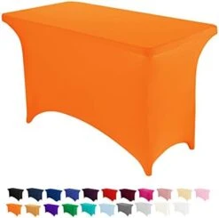 6FT Spandex Table Cover Rectangular Stretch Spandex Tablecloth (Black,6FT) -Generic Furniture Shop 41yGtJ4t2EL. AC