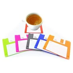 Floppy Silicone Disk Coasters Set Of 6,Durable Heat Resistant Non,Slip Protect Your Tables,Retro Writing Coasters For Your Drinks -Generic Furniture Shop 41yIAbkbjUL