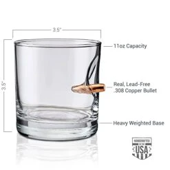 The Original BenShot Bullet Rocks Glass With Real .308 Bullet - 11oz | Made In The USA 9 The Original BenShot Bullet Rocks Glass With Real .308 Bullet - 11oz | Made In The USA -Generic Furniture Shop 41yKuKwmRfL