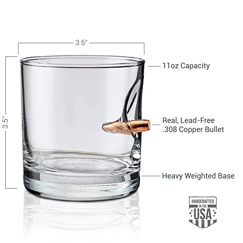 The Original BenShot Bullet Rocks Glass With Real .308 Bullet - 11oz | Made In The USA 3 The Original BenShot Bullet Rocks Glass With Real .308 Bullet - 11oz | Made In The USA - Image 3