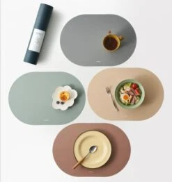 Silicone Placemats Set Of 4 For Dining Table, Leather Texture Finish, Dining Table Mat, Non-Slip, Oil Proof, Water Resistant, Heat Resistant, Stain Resistant, Easy To Clean (Combo) -Generic Furniture Shop 41yMxM5gpwL. AC