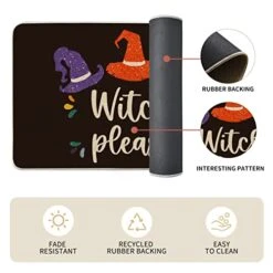 Artoid Mode Black Halloween Decorative Kitchen Mats Set Of 2, Seasonal Low-Profile Floor Mat 17x29 And 17x47 Inch -Generic Furniture Shop 41yRyyeplpL