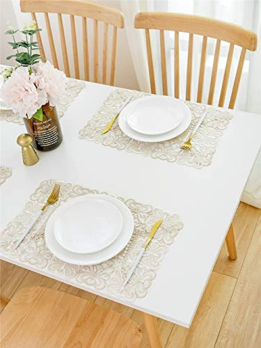 Table Mats Beautiful Table Placemats Set Of 4 Table Place Mats 18 X 12 Inch Placemats For Dining Kitchen Table Wedding Home Decor 7 Table Mats Beautiful Table Placemats Set Of 4 Table Place Mats 18 X 12 Inch Placemats For Dining Kitchen Table Wedding Home Decor - Image 7