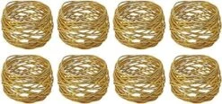 Ound Mesh Napkin Ring For Weddings Dinner Parties Or Every Day Use (6, Golden) -Generic Furniture Shop 51 xi5TDISL. AC