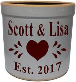 2 Gallon Personalized Stoneware Crock - Heart 13 2 Gallon Personalized Stoneware Crock - Heart -Generic Furniture Shop 5104hDjP8rL. AC 2