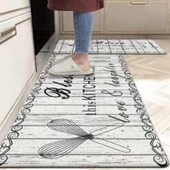 Farmhouse Anti Fatigue Kitchen Rug Sets 2 Piece Non Slip Cushioned Kitchen Rugs And Mats Set Waterproof Kitchen Mats For Floor Kitchen Carpet Rug Runner For Sink Laundry Standing -Generic Furniture Shop 5107kf4rjHL. AC
