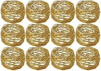 Handmade Round Mesh Napkin Rings Holder For Dinning Table Parties Everyday (Silver, 12) 7 Handmade Round Mesh Napkin Rings Holder For Dinning Table Parties Everyday (Silver, 12) - Image 7