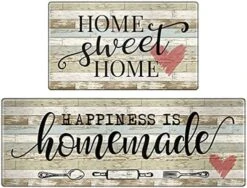 Kitchen Mat Set Of 2, Kitchen Rugs Anti-Fatigue Non-Slip Kitchen Floor Mats Waterproof Standing Mat With Sayings, Warming Gifts For Kitchen Decor, 17"x 30"+17"x 47" 11 Kitchen Mat Set Of 2, Kitchen Rugs Anti-Fatigue Non-Slip Kitchen Floor Mats Waterproof Standing Mat With Sayings, Warming Gifts For Kitchen Decor, 17"x 30"+17"x 47" -Generic Furniture Shop 510Dtvly8ML. AC