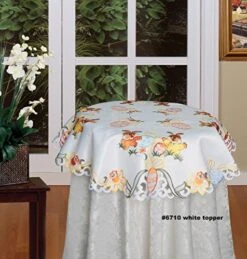 4PCS Embroidered Easter Bunny Egg Floral Placemats 11x17 Oval White, Set Of 4 Pieces -Generic Furniture Shop 510FBGtFUL. AC 1