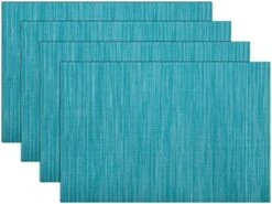 Placemats Set Of 6 Woven Vinyl Place Mats For Dining Table Wipe Clean Stain Resistant Table Mats (6, Teal Blue) 25 Placemats Set Of 6 Woven Vinyl Place Mats For Dining Table Wipe Clean Stain Resistant Table Mats (6, Teal Blue) -Generic Furniture Shop 510bSCrkCWL. AC
