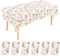 6 Pack Happy Birthday Plastic Tablecloths,108" X 54"Rectangle Disposable Table Covers For Picnic Birthday Wedding Parties … -Generic Furniture Shop 5114EqOp1L. AC