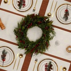 White Placemats Set Of 4, Gold Snowflake Placemats For Dining Room Kitchen Party Winter Holiday, Heavy Weight Soft Farmhouse Place Mats (13 X 19 Inch) -Generic Furniture Shop 511JmjhTcSL