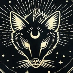 Ltar Cloth Tarot Cards Table Napkins Wolf - 36x36 Inches Witchcraft Supplies Black Gold Tablecloth Square Alter Pagan Spiritual Celestial Deck Cloth With Fringes -Generic Furniture Shop 511Npz3Lx6S