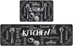Colorful Anti Fatigue Kitchen Mat Set 2 Pieces Non Skid Waterproof Kitchen Rugs And Runner Sets Cushioned Kitchen Floor Mat Carpet Comfort Standing Mats 17"x28"+17"x48" -Generic Furniture Shop 511U3YUiKuL. AC