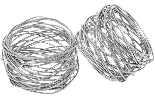 Handmade Round Mesh Napkin Rings Holder For Dinning Table Parties Everyday (Silver, 12) 3 Handmade Round Mesh Napkin Rings Holder For Dinning Table Parties Everyday (Silver, 12) - Image 3