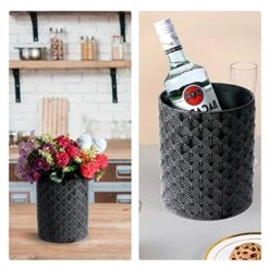 MEIGUI Kitchen Utensil Holder, Ceramic Utensil Crock Large Utensils Holder For Countertop, Black -Generic Furniture Shop 511kYIRB4pL