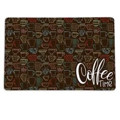 Coffee Mat Placemat For Your Coffee Maker Or Espresso Machine - TWO SIZES Washable Spill Mat For Your Coffee Bar - Made In The USA (Coffee Time, 12 X 18) -Generic Furniture Shop 511lcRNqMGL