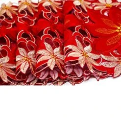 Christmas Holidays Placemats Set Of 6, Embroidered Table Place Mats For Home Kitchen Dining Table Linens Decoration (Poinsettia) -Generic Furniture Shop 5128NZ287AL