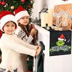 Christmas Table Runner - 13 X 90 Inch Christmas Decorations Christmas Table Decorations Black Tablecloth For Christmas Decor Xmas Ornaments Holiday Indoor Home -Generic Furniture Shop 512Mvq1qmhL