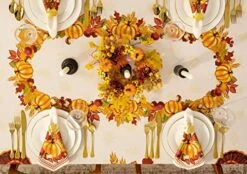 Printed Fall Tablecloth, Thanksgiving Harvest Party Collection - Wrinkle Free Table Cloth For Kitchen Dining Tabletop Decoration Parties Harvest, 60 X 120 Inch Rectangle -Generic Furniture Shop 512OJBhh6tL