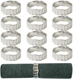 Gold Napkin Rings Set Of 6, Irregular Round Napkin Holder For Wedding,Party, Thanksgiving, Christmas, Birthday, Daily Table Decoration -Generic Furniture Shop 512SG9MMWpL. AC