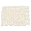 Gracebuy 16x23 Inch Rectangle Beige Handmade Cotton Crochet Lace Placemat Doilies