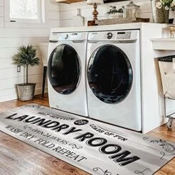 Homcomoda Farmhouse Laundry Room Runner Rugs With Rubber Backing Non Slip 20x59 Washable Laundry Room Mats Black Laundry Rugs And Mats For Laundry Room Decor -Generic Furniture Shop 512j3k9yWtL. AC