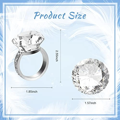 Diamond Napkin Rings Set Of 4 Silver Crystal Napkin Rings For Wedding Spring Summer Eater Holiday Dinner Table Linen Accessory (Ring A Silver, 4) 4 Diamond Napkin Rings Set Of 4 Silver Crystal Napkin Rings For Wedding Spring Summer Eater Holiday Dinner Table Linen Accessory (Ring A Silver, 4) - Image 4