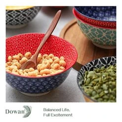 Ceramic Cereal Bowl, Soup Bowls, 23 Ounce Vibrant Color Bowls For Kitchen, Bowls Set For Cereal Soup Rice Pasta Salad Oatmeal, Mothers Day Gifts, Dishwasher & Microwave Safe, Set Of 6 -Generic Furniture Shop 512unDFQzLL