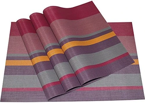 Placemats Set Of 4 Washable Heat-Resistant Non Slip Braided Table Mats Woven PVC Vinyl Kitchen Dining Patio Table Place Mats For Dinner Parties BBQs Indoor And Ourdoor Use.18"x12"(Bamboo-Beige) 11 Placemats Set Of 4 Washable Heat-Resistant Non Slip Braided Table Mats Woven PVC Vinyl Kitchen Dining Patio Table Place Mats For Dinner Parties BBQs Indoor And Ourdoor Use.18"x12"(Bamboo-Beige) - Image 11