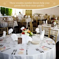 12 Pieces Rustic Wooden Wedding Table Numbers Decors Country Wedding Table Decoration Self Stand Wedding Centerpieces Table Signs For Wedding Bridal Shower Restaurant Reception Decor, Number 1-12 -Generic Furniture Shop 512w4tv1KsL