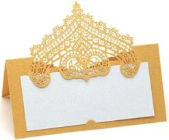 100 Pcs Table Place Cards With White Inserts - Crown Tent Cards Name Cards For Wedding, Banquets, Buffet, Bridal Shower, Birthday Party, Meetings, Dinners (Navy Blue) -Generic Furniture Shop 513PjfCdkUL. AC