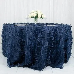 72"X72" White 3D Leaf Petal Taffeta Fabric Table Overlay -Generic Furniture Shop 513S8QJDGlL. AC