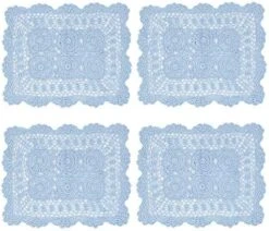 Handmade Crochet Cotton Lace Table Placemats Doilies Value Pack [Set Of 4], Beige -Generic Furniture Shop 513w4T ufGL. AC