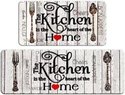 Farmhouse Kitchen Mats Sets 2 Piece Cushioned Anti-Fatigue Comfort Mat For Home & Office Ergonomically Engineered Memory Foam Kitchen Rug Waterproof Non-Skid, 30" By 17" + 47" By 17",Home -Generic Furniture Shop 514qQvmV9KL. AC