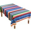 Mexican Serape Blanket Tablecloth 59 X 84 Inch For Mexican Wedding Party Decorations Outdoor Picnics Dining Table, Large Square Cotton Table Cloth