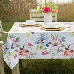 Indoor Outdoor Spillproof Fabric Tablecloth For Spring/Summer/Party/Picnic (Harper, 60" X 84" Rectangular) 24 Indoor Outdoor Spillproof Fabric Tablecloth For Spring/Summer/Party/Picnic (Harper, 60" X 84" Rectangular) -Generic Furniture Shop 515JgDMDcL. AC 1