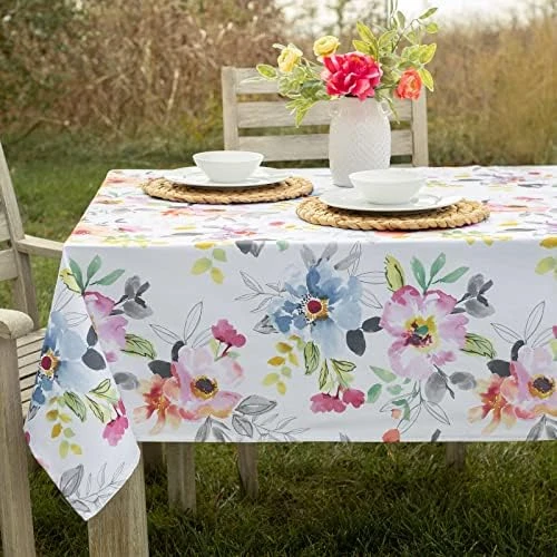 Indoor Outdoor Spillproof Fabric Tablecloth For Spring/Summer/Party/Picnic (Harper, 60" X 84" Rectangular) 10 Indoor Outdoor Spillproof Fabric Tablecloth For Spring/Summer/Party/Picnic (Harper, 60" X 84" Rectangular) - Image 10
