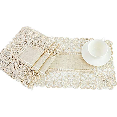 Table Mats Beautiful Table Placemats Set Of 4 Table Place Mats 18 X 12 Inch Placemats For Dining Kitchen Table Wedding Home Decor 2 Table Mats Beautiful Table Placemats Set Of 4 Table Place Mats 18 X 12 Inch Placemats For Dining Kitchen Table Wedding Home Decor - Image 2