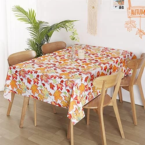Thanksgiving Tablecloth Maple Leaves Printed Tablecloth Waterproof Polyester Table Cloth Rectangle Autumn Table Cover 57x84 Inch 8 Thanksgiving Tablecloth Maple Leaves Printed Tablecloth Waterproof Polyester Table Cloth Rectangle Autumn Table Cover 57x84 Inch - Image 8