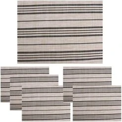 GENERIC Round Placemats Set Of 6 - Woven Red Place Mats Indoor For Dining Table - Washable Heat Resistant Farmhouse Table Mat - Plastic Vinyl Placemat - Table Mats Decorations For Dining Room -Generic Furniture Shop 515bxgBosZL. AC