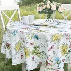 Indoor Outdoor Spillproof Fabric Tablecloth For Spring/Summer/Party/Picnic (Blooming Floral, 60" X 84" Rectangular) 27 Indoor Outdoor Spillproof Fabric Tablecloth For Spring/Summer/Party/Picnic (Blooming Floral, 60" X 84" Rectangular) -Generic Furniture Shop 515jUSBAKbL. AC