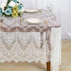 Lace-Tablecloth-Rectangular 60x120-Inch White Rectangle Overlay Tea Tablecloth Lace Tablecloths Long Rectangular Tablecloth Lace Tablecloth 60 Table Floral Embroidery Lace Table Cloths Decoration -Generic Furniture Shop 516n7qrk4L. AC