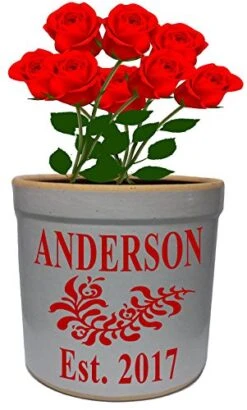 2 Gallon Personalized Stoneware Crock - Wedding Tulip 15 2 Gallon Personalized Stoneware Crock - Wedding Tulip -Generic Furniture Shop 516qjFxYSZL