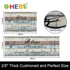 Farmhouse Anti Fatigue Kitchen Rug Sets 2 Piece Non Slip Cushioned Kitchen Rugs And Mats Set Waterproof Kitchen Mats For Floor Kitchen Carpet Rug Runner For Sink Laundry Standing -Generic Furniture Shop 516v9yy1yBL