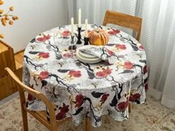 Printed Halloween Tablecloth, Romantic Collection - Wrinkle Free Table Cloth For Halloween Decorations, Dinner Parties And Scary Movie Nights (Creepy Chic, 70 Inch Round) -Generic Furniture Shop 5176vCIHl7L