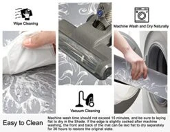 Cosilyt 1/10 Inch Ultra Thin Front Door Mat Rug Indoor Entrance Inside Non Slip, Large Waterproof Rubber Kitchen Rug And Interior Home Washable Door Mat, 24"×35", Baroque Grey -Generic Furniture Shop 517DzsMN3gL