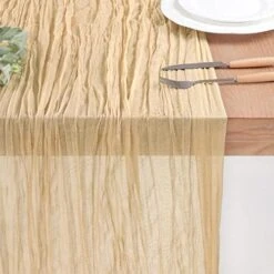 Dusty Blue Cheesecloth Table Runner 10Ft Vintage Rustic Gauze Tablecloth 35x122 Inches Boho Elegant Wedding Baby Shower Birthday Party Table Centerpiece, Photography Background -Generic Furniture Shop 517NvKfX3ML. AC 1