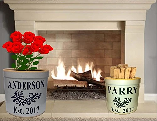 2 Gallon Personalized Stoneware Crock - Wedding Tulip 7 2 Gallon Personalized Stoneware Crock - Wedding Tulip - Image 7