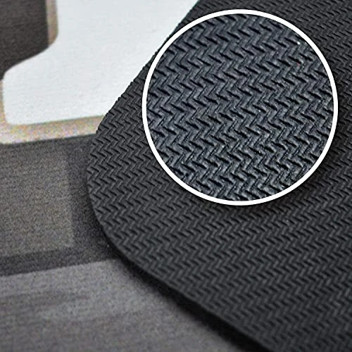 USTIDE Kitchen Runner Rugs Non Skid 20"x48",Durable Rubber Kitchen Mats Stain Resistant Thick Floor Mat Black White Kitchen Runner For Bathroom Washroom 5 USTIDE Kitchen Runner Rugs Non Skid 20"x48",Durable Rubber Kitchen Mats Stain Resistant Thick Floor Mat Black White Kitchen Runner For Bathroom Washroom - Image 5